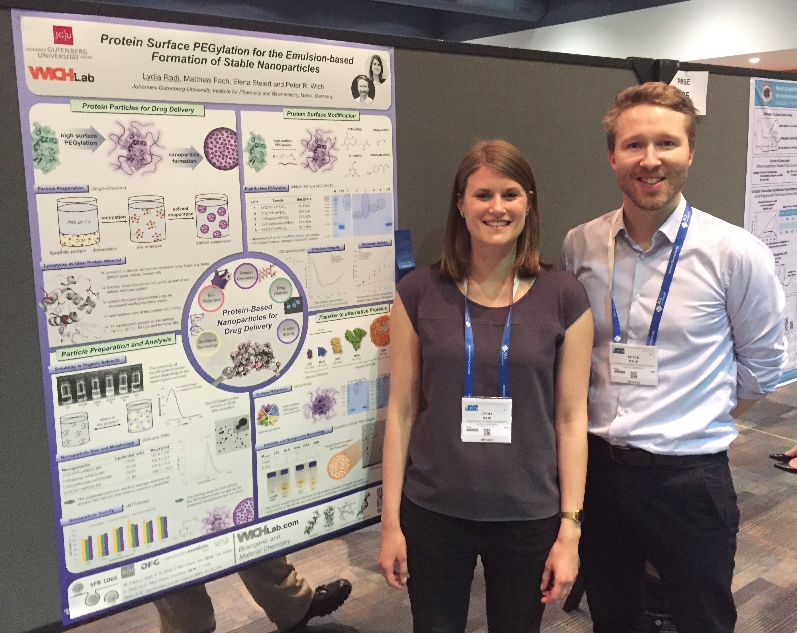 Lydia and Peter at ACS Conference in San Francisco Wich Research Lab